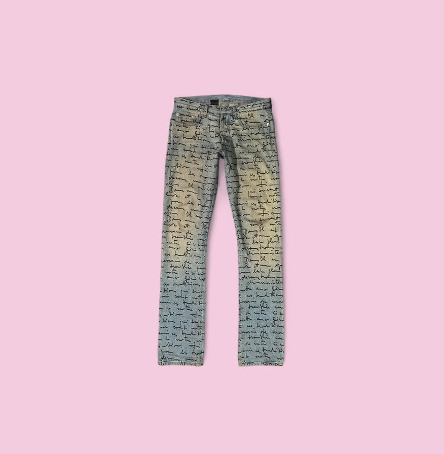 ss15 dior script denim