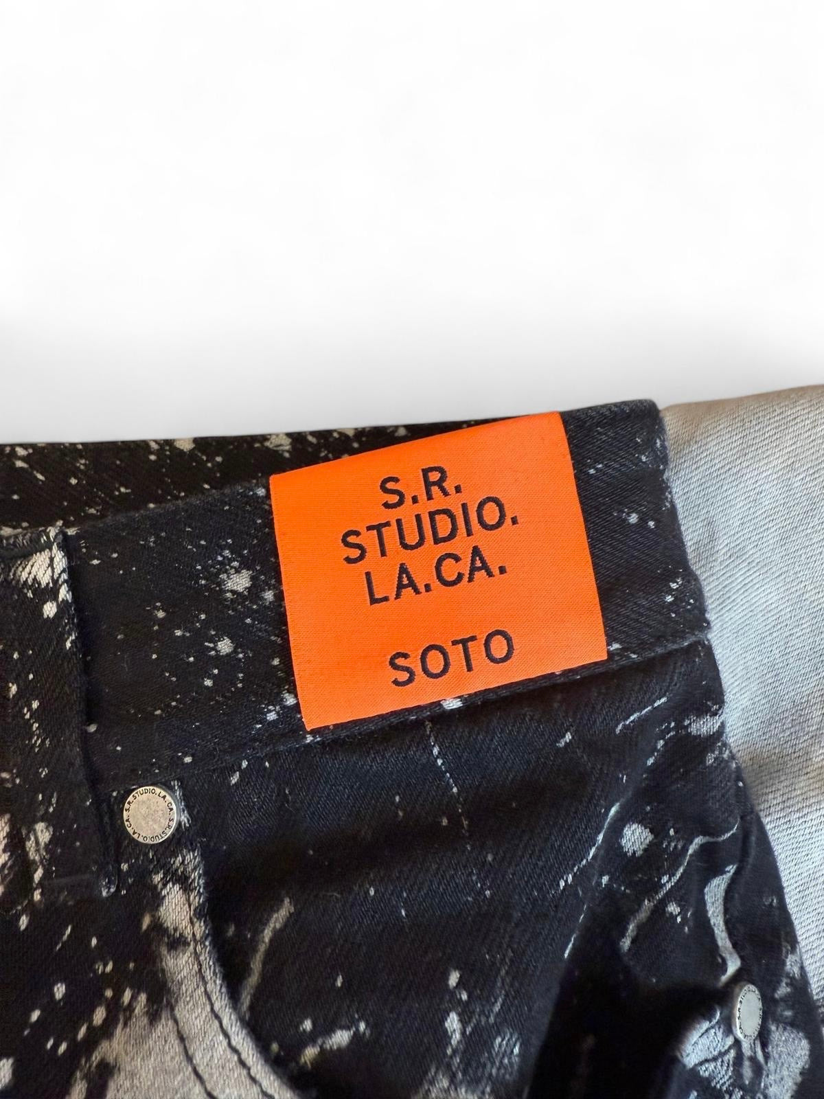 Sterling Ruby Black Bleach Pants