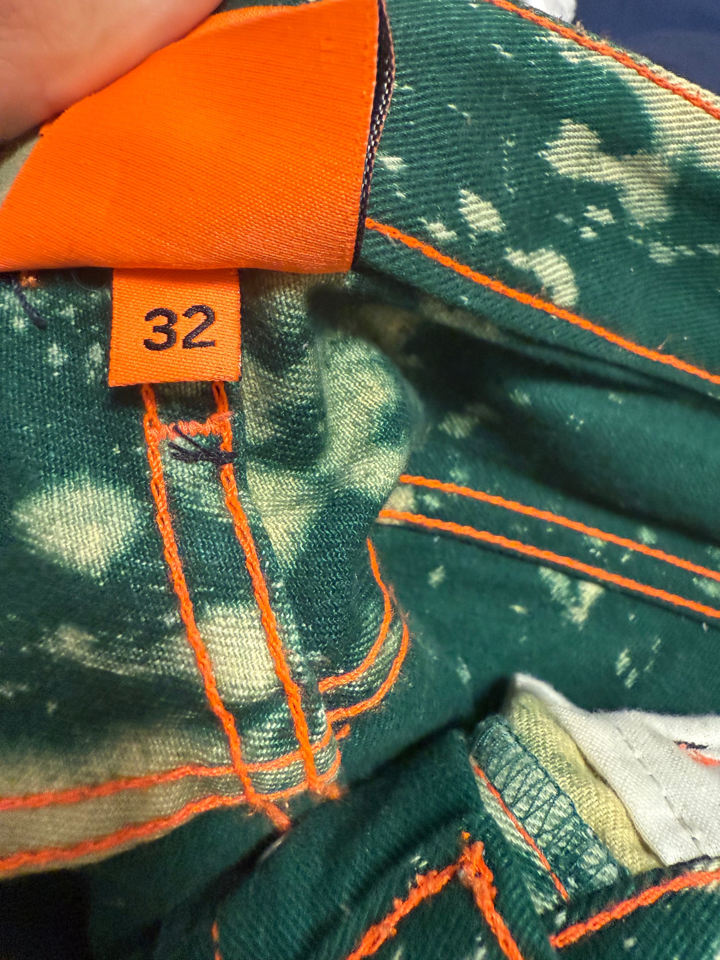 Sterling Ruby FW22 Green Bleach Pants