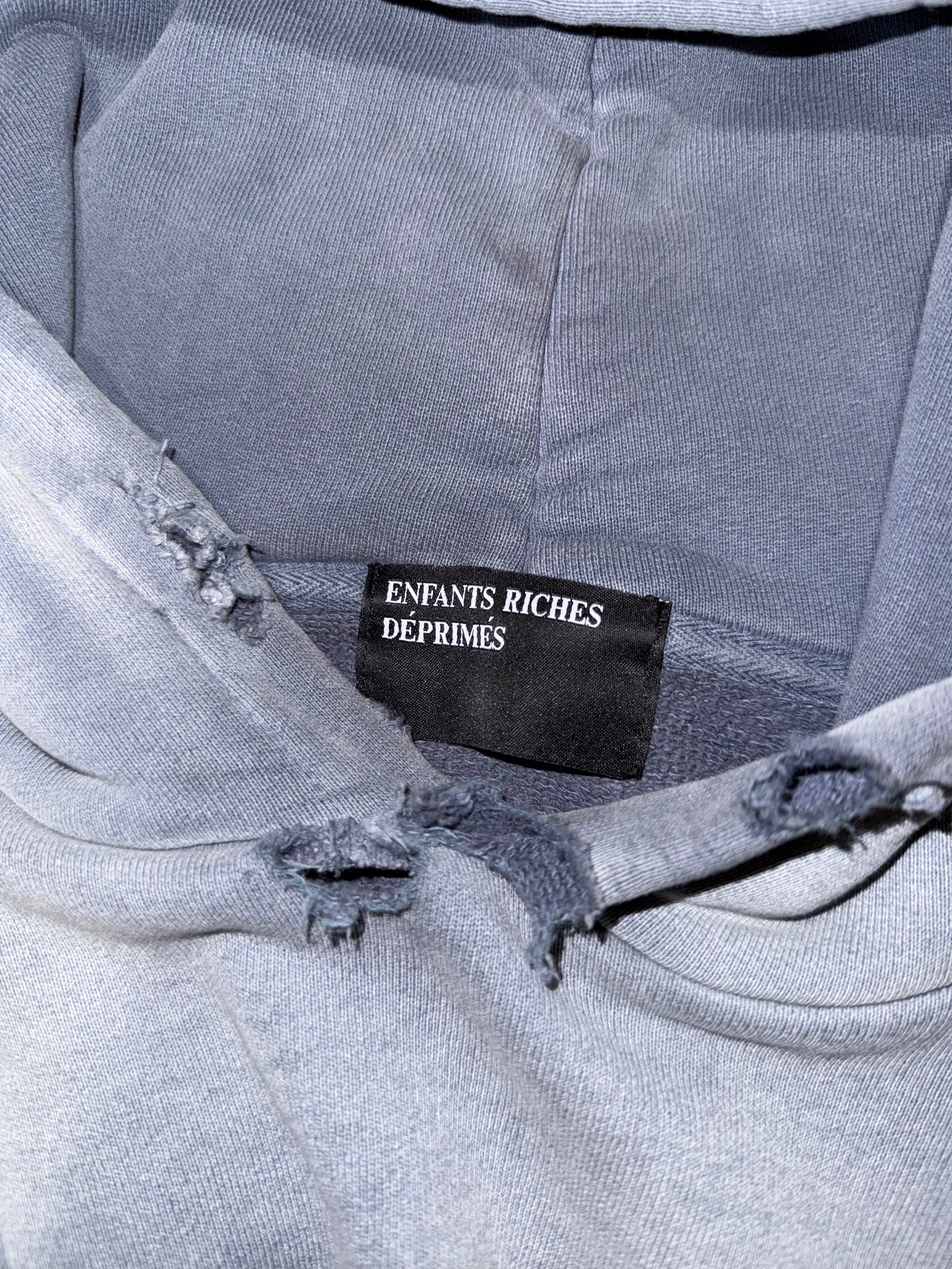 enfants riches deprimes distressed sunfaded hoodie