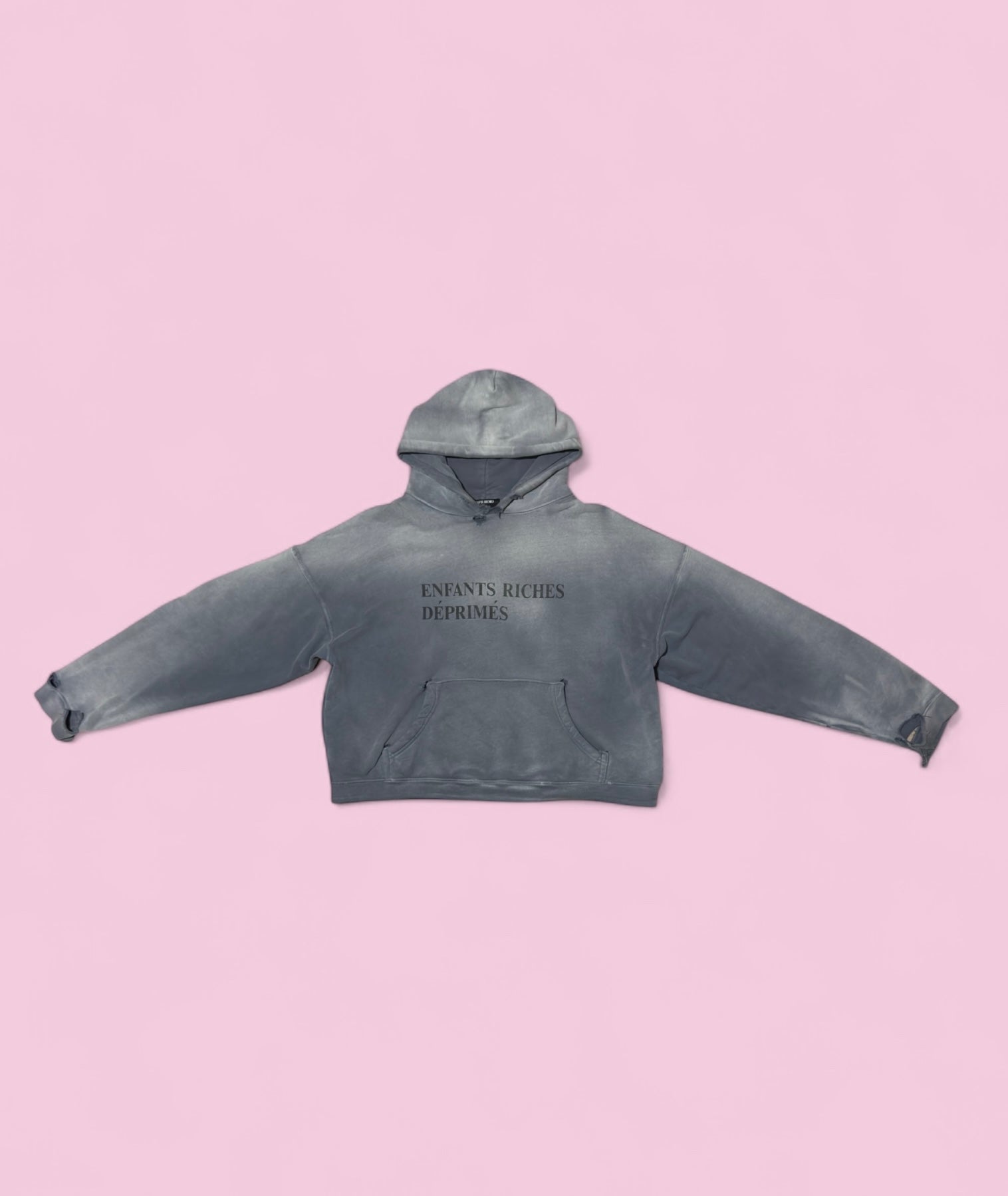 enfants riches deprimes distressed sunfaded hoodie