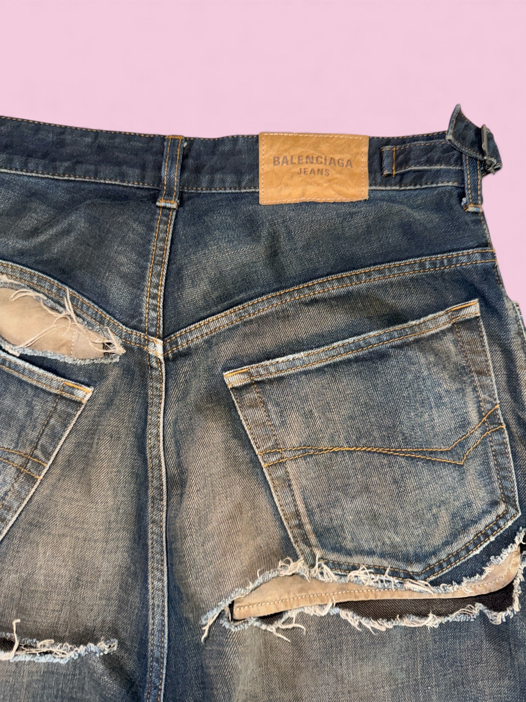 fw22 balenciaga mud wash skater denim