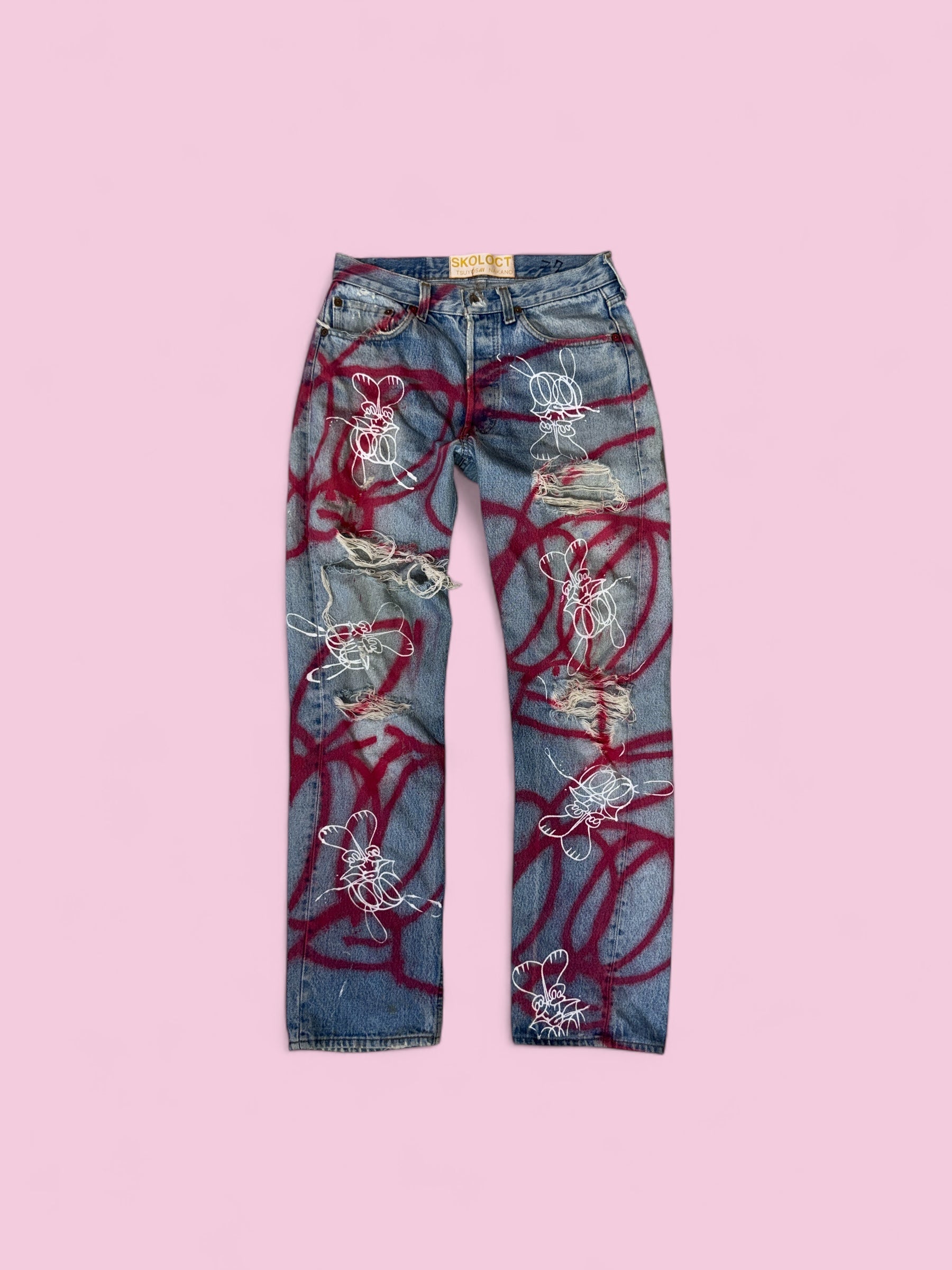 skoloct hand painted levis