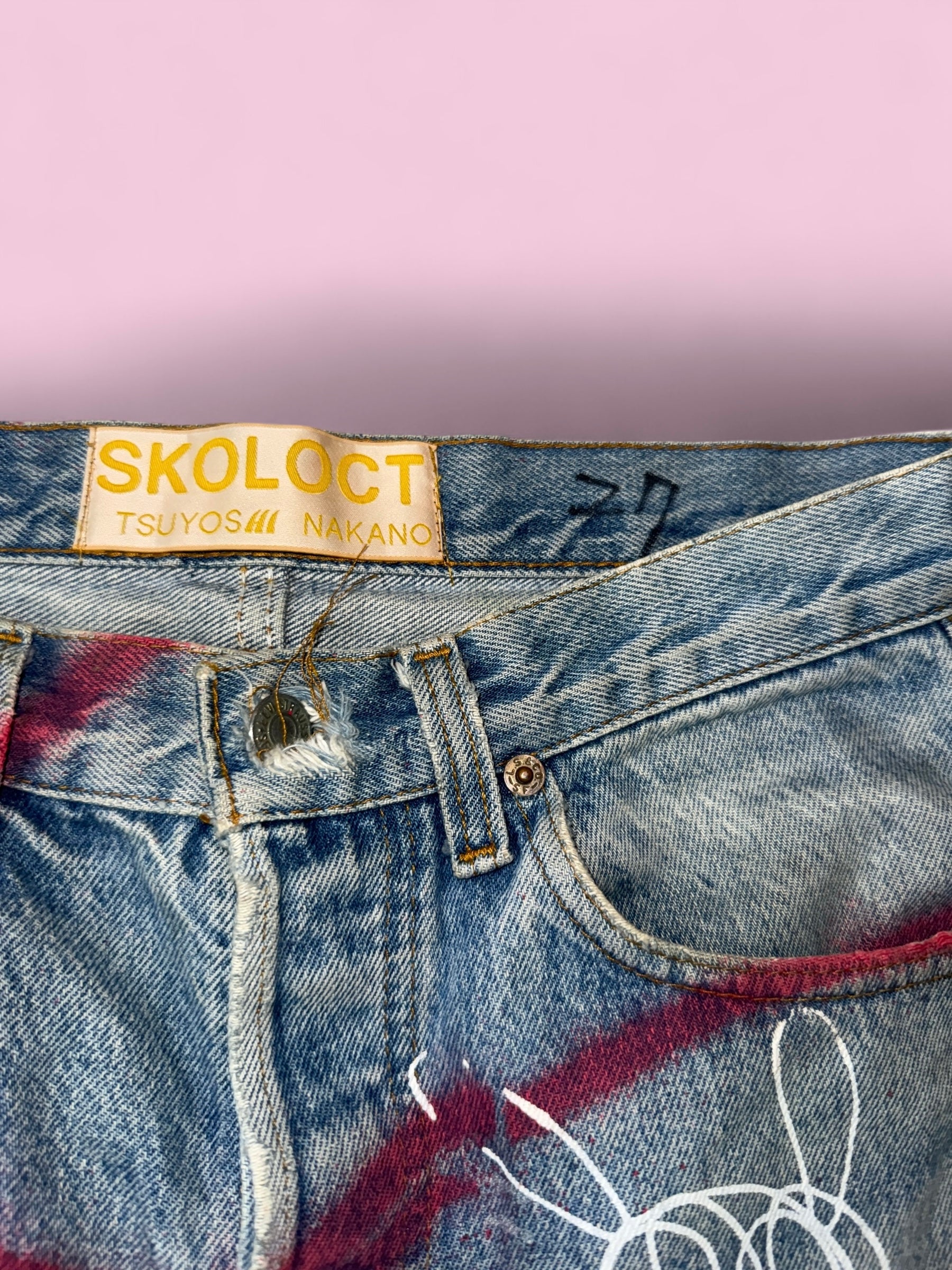 skoloct hand painted levis