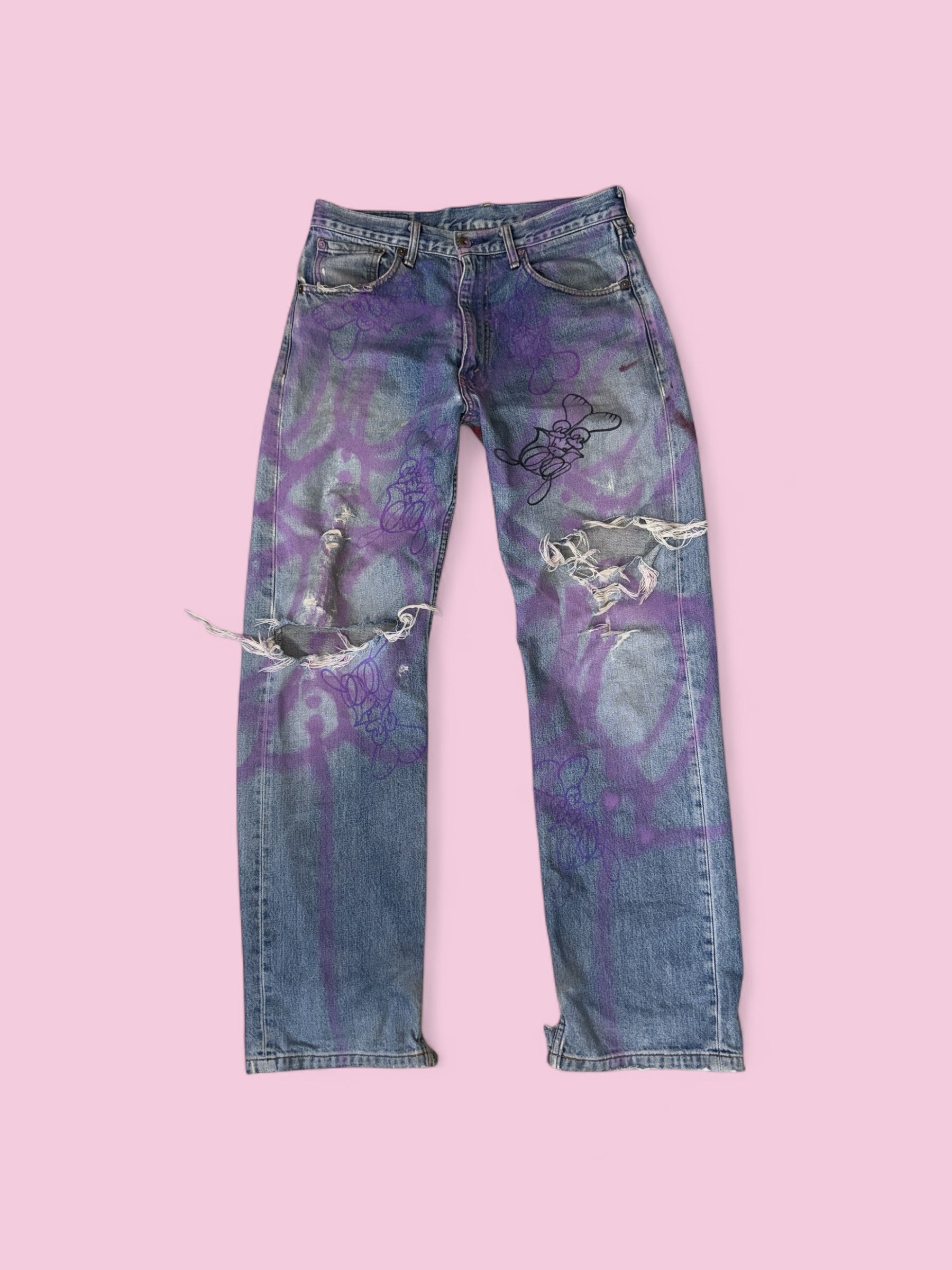 skoloct hand painted levis
