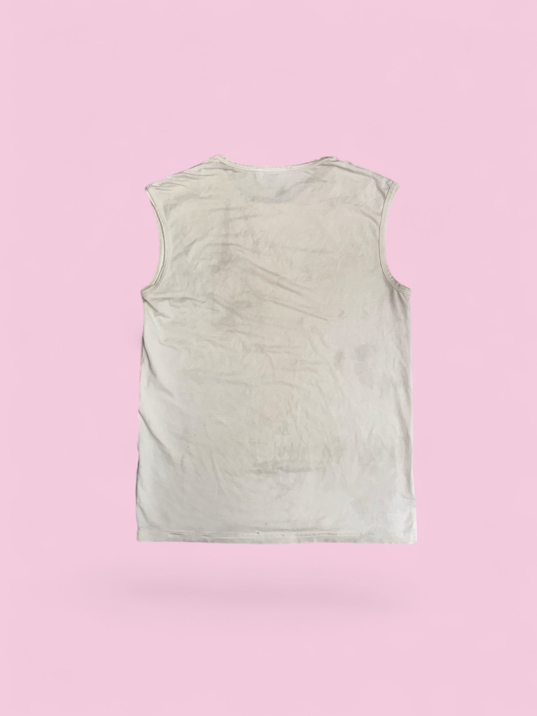 ss02 raf simons kollaps white tank top
