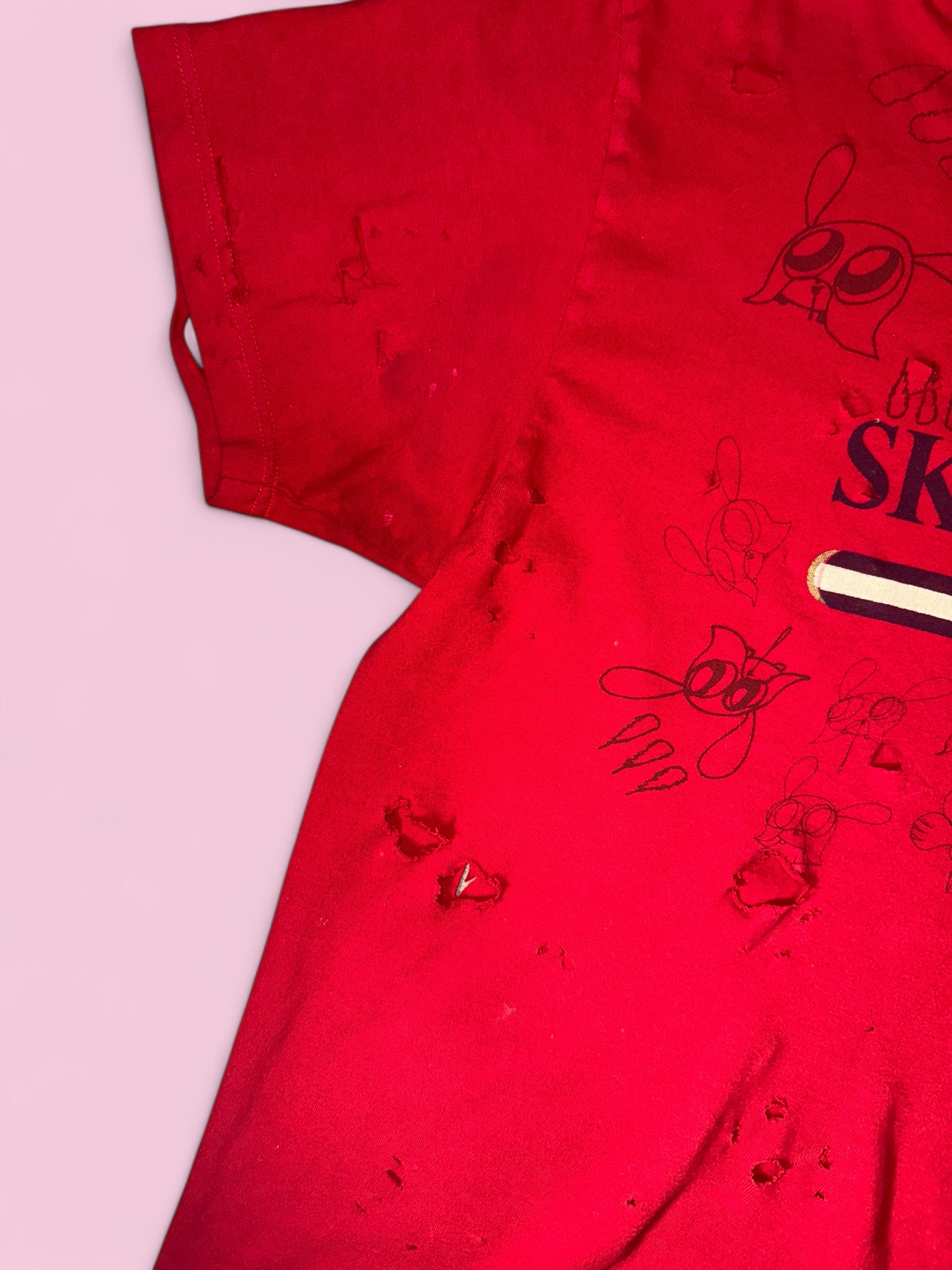 skoloct distressed hand drawn tee