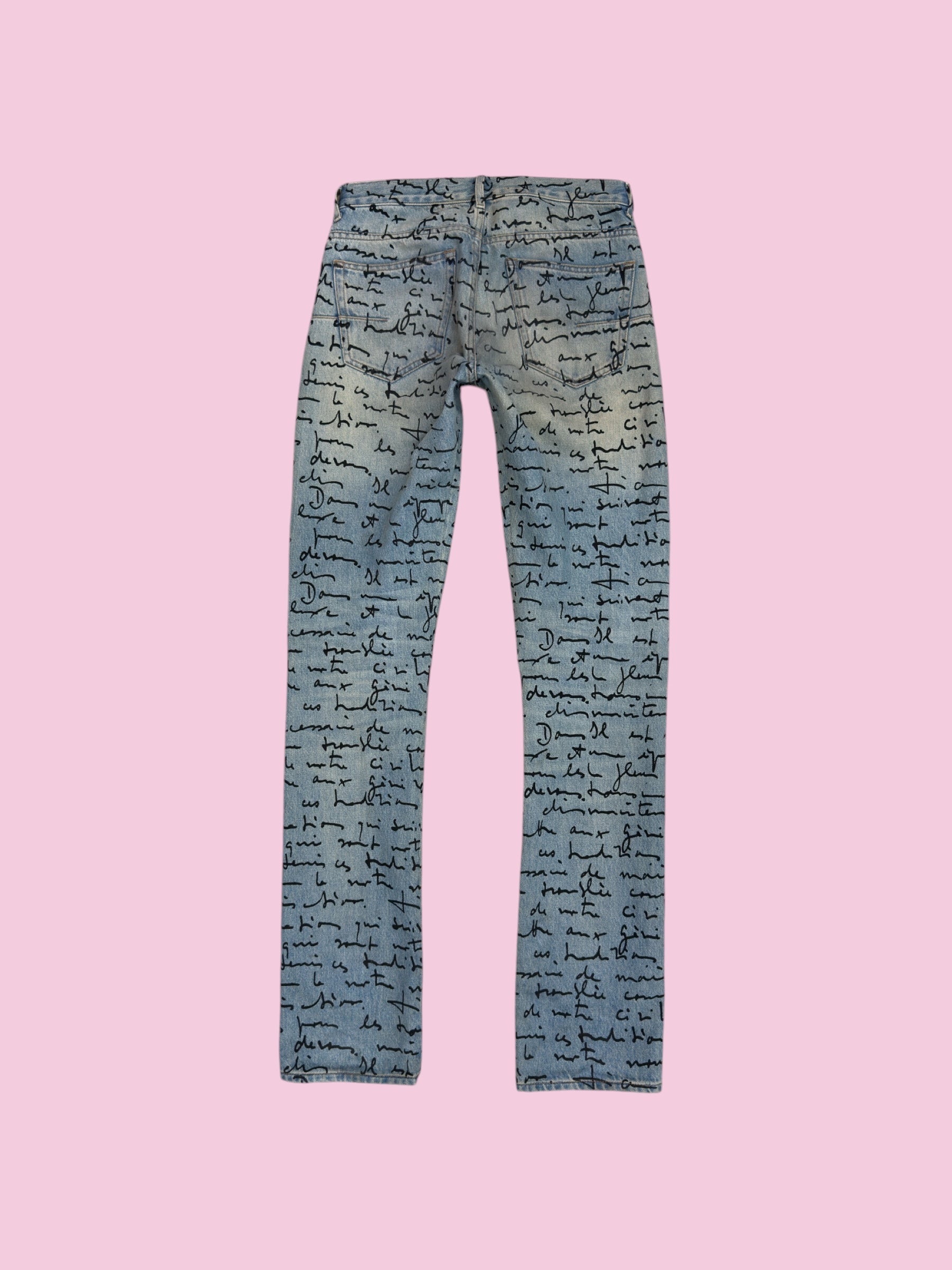 ss15 dior homme script denim