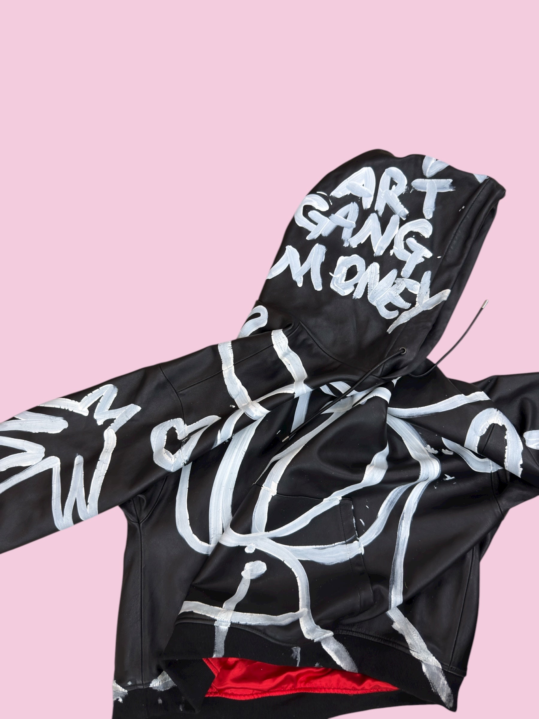 skoloct sheepskin hand painted hoodie