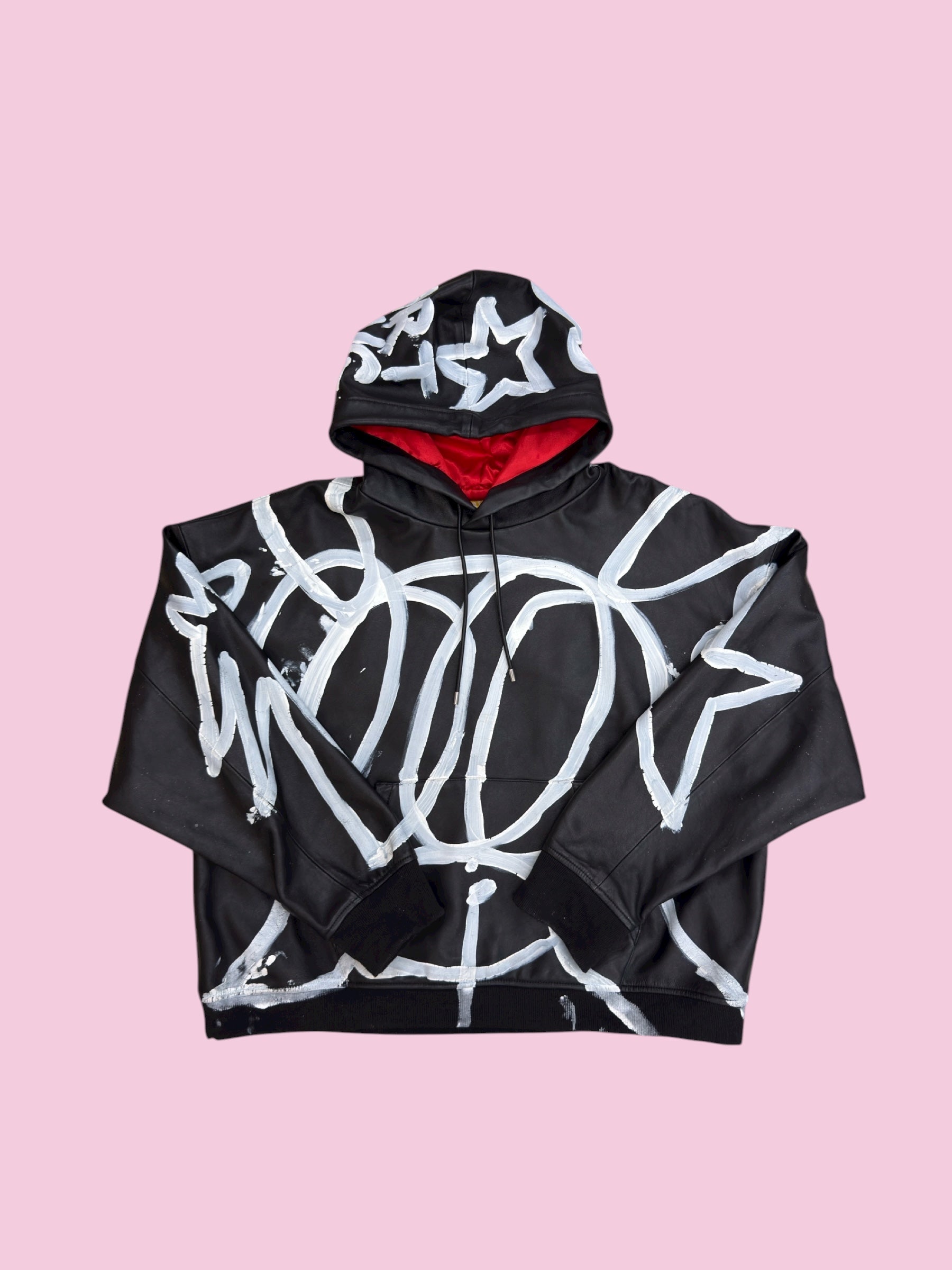 skoloct sheepskin hand painted hoodie