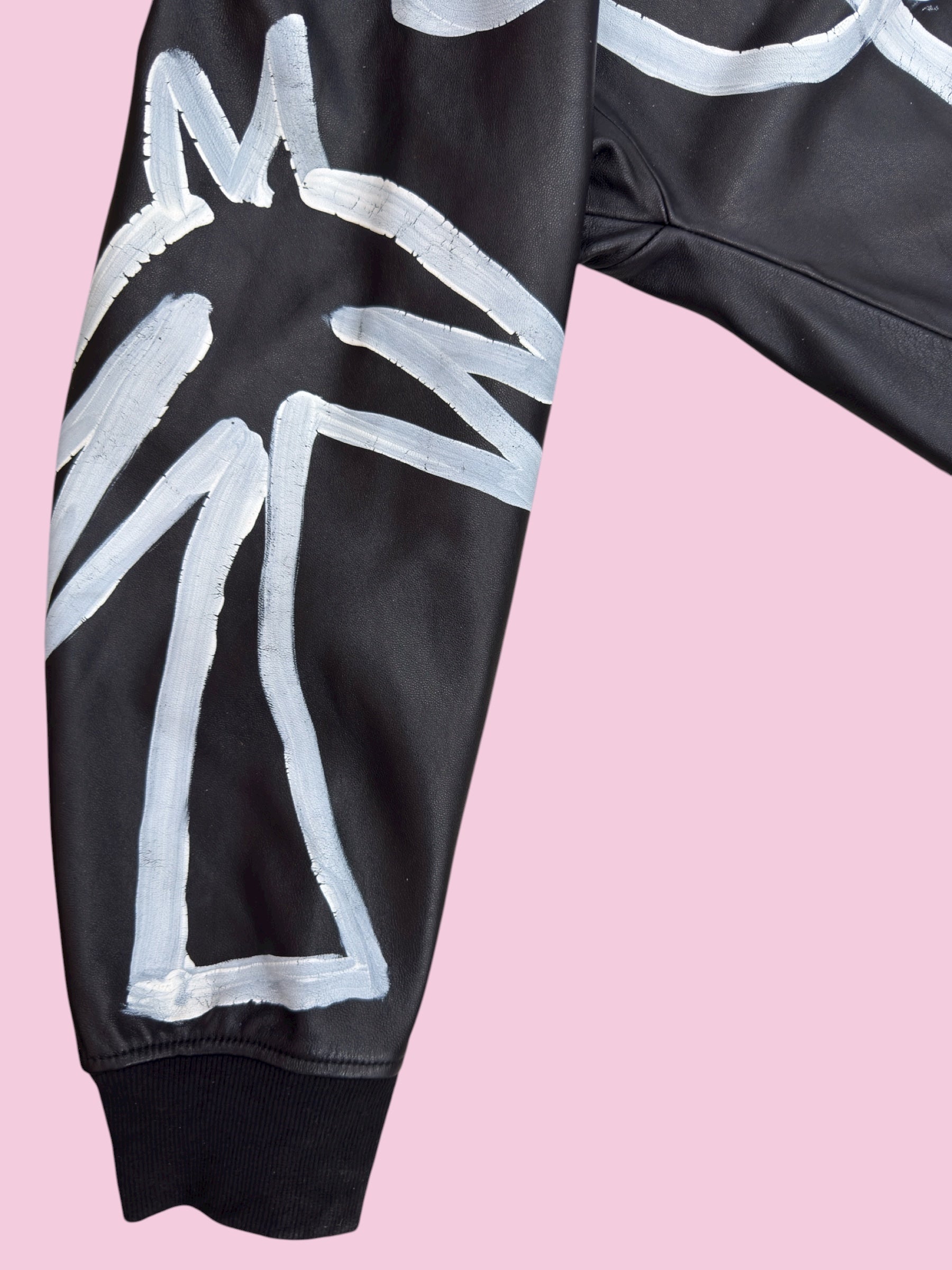 skoloct sheepskin hand painted hoodie