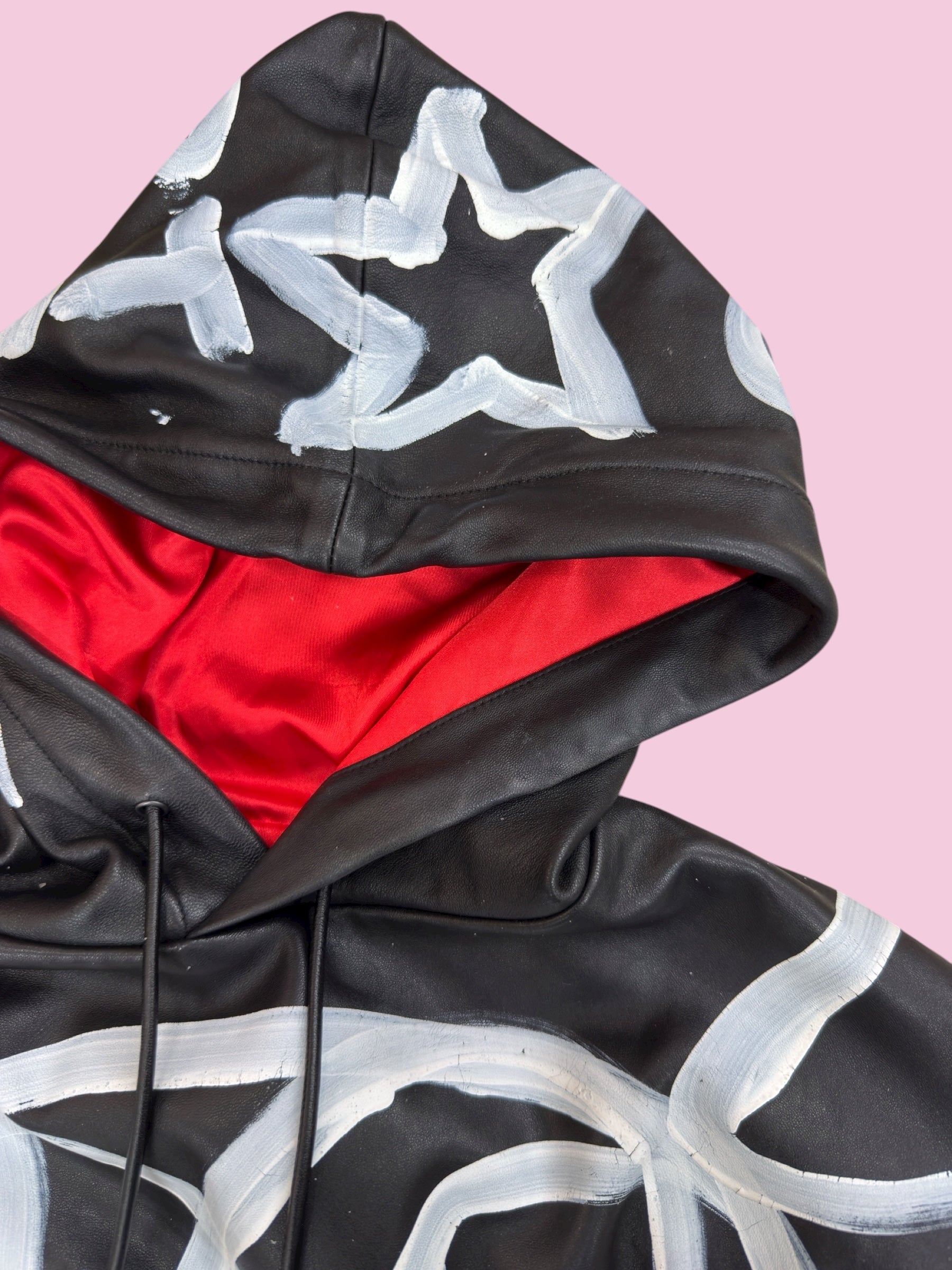 skoloct sheepskin hand painted hoodie