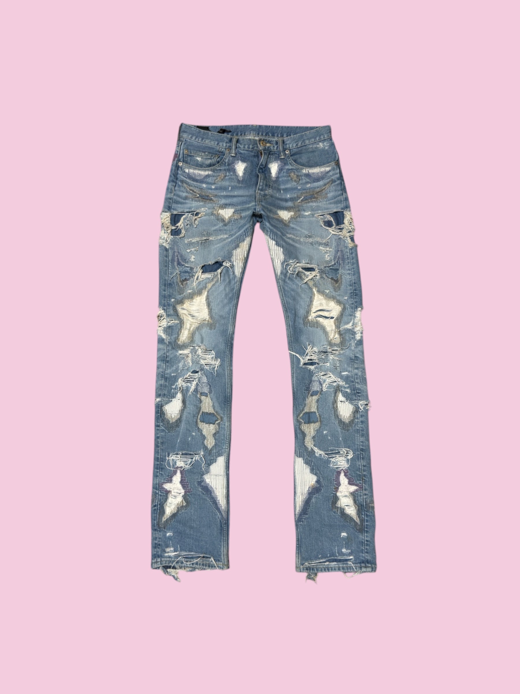 ss18 vlone scab runway denim