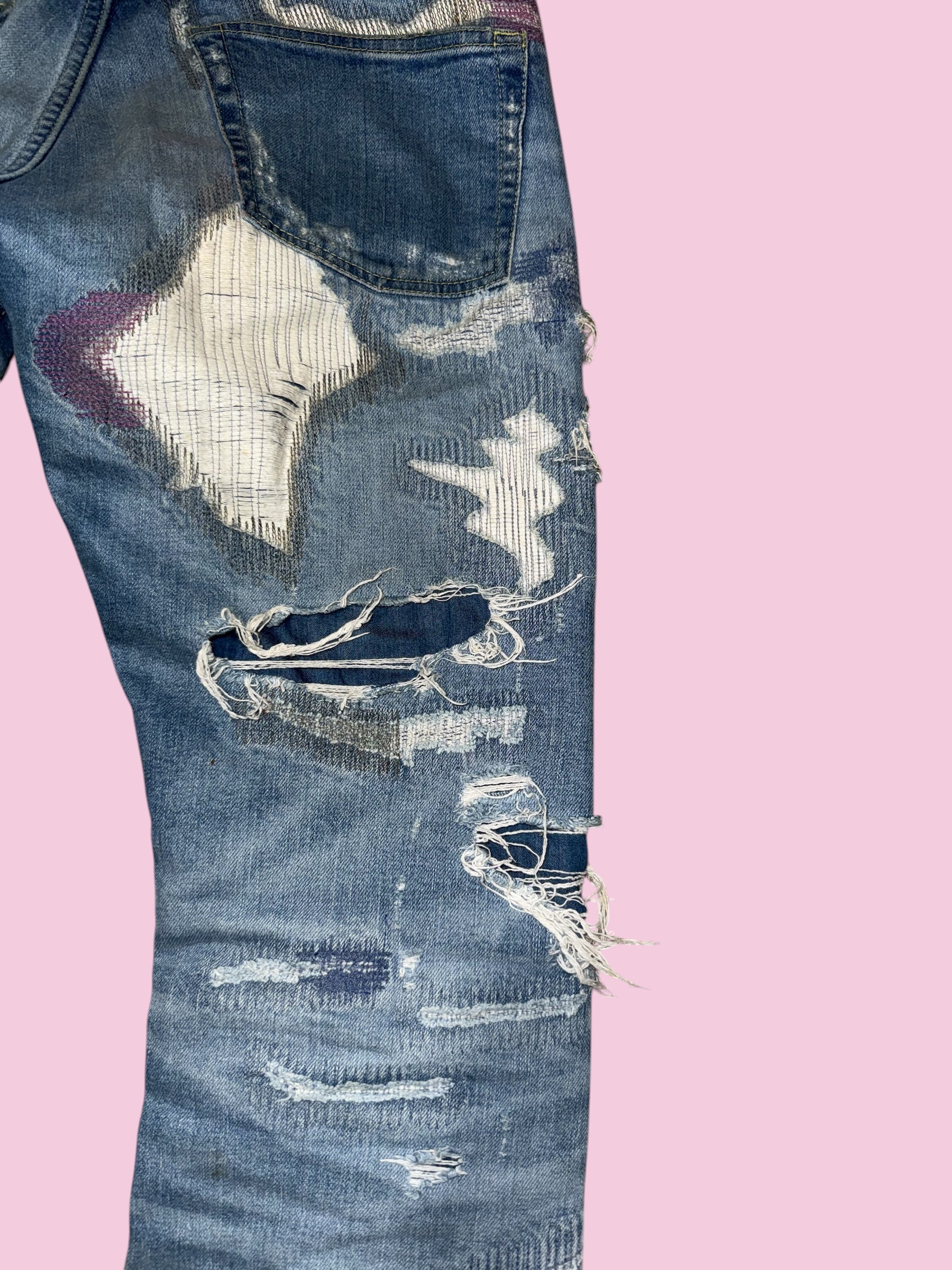 ss18 vlone scab runway denim