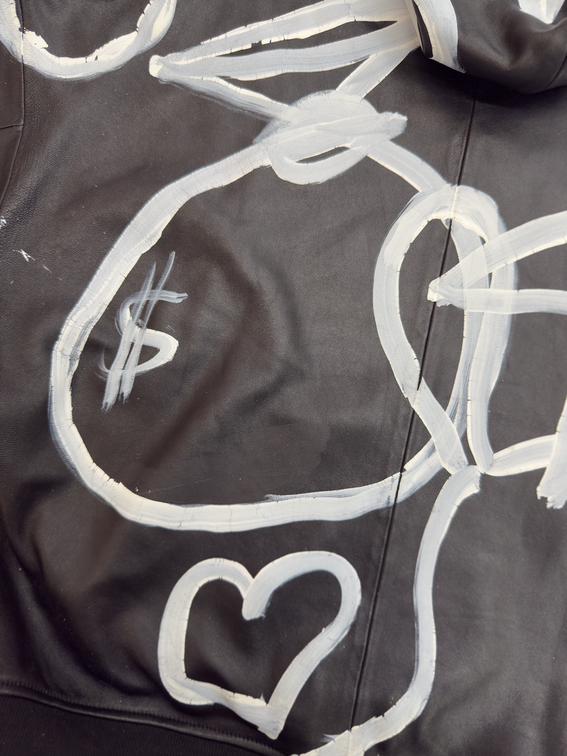 skoloct sheepskin hand painted hoodie