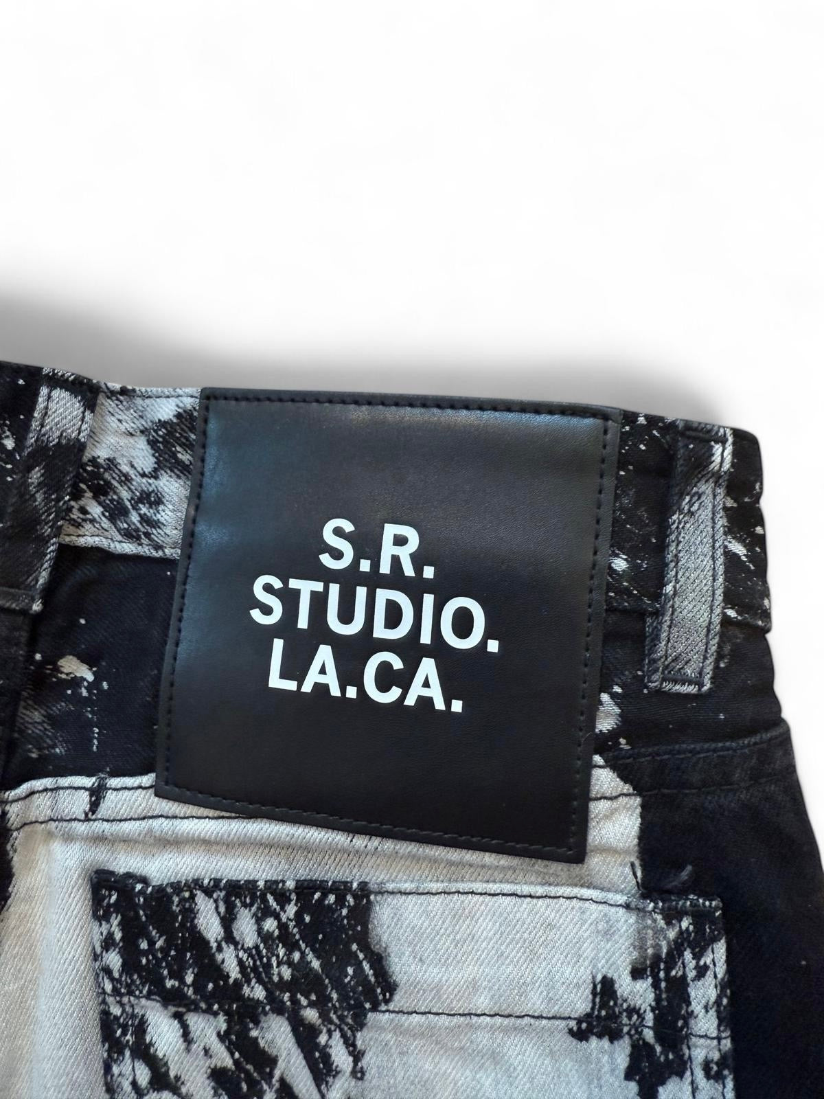 Sterling Ruby Black Bleach Pants